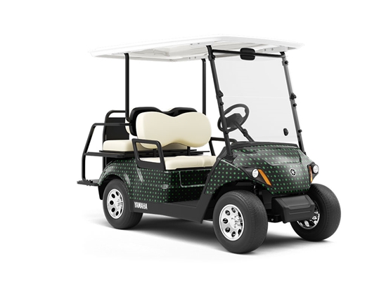 Grass Green Polka Dot Wrapped Golf Cart