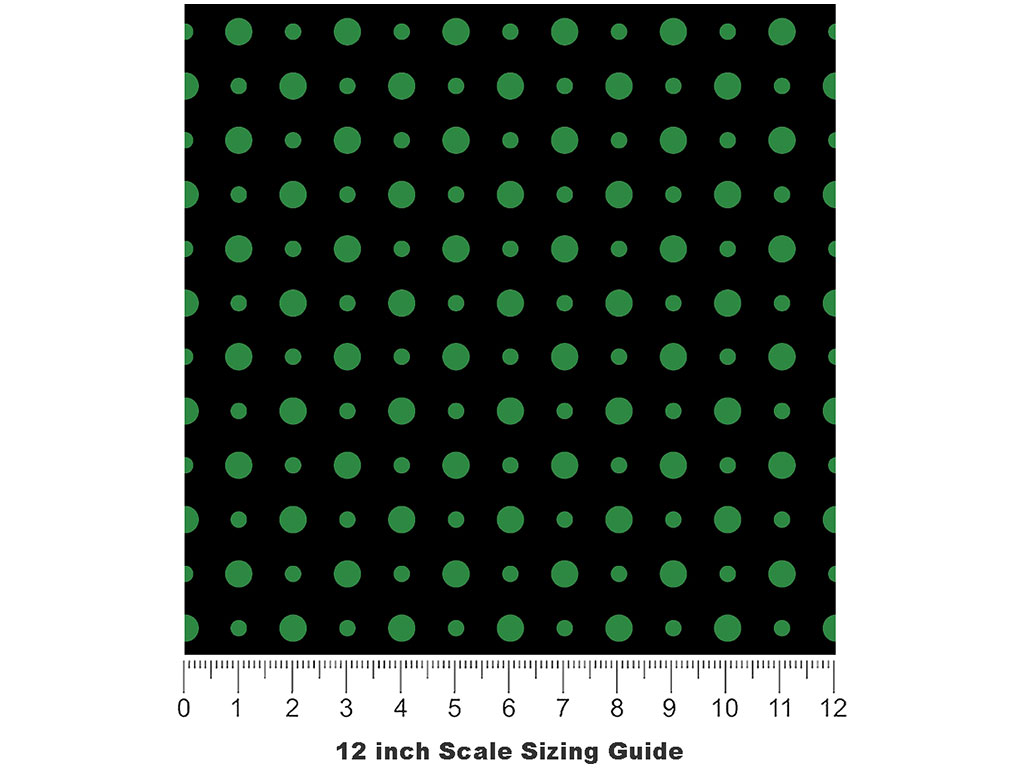 Grass Green Polka Dot Vinyl Film Pattern Size 12 inch Scale