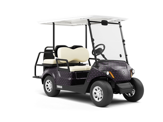 Prime Purple Polka Dot Wrapped Golf Cart