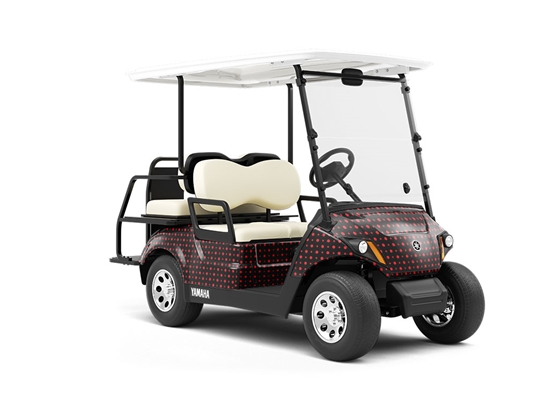 Stoplight Red Polka Dot Wrapped Golf Cart