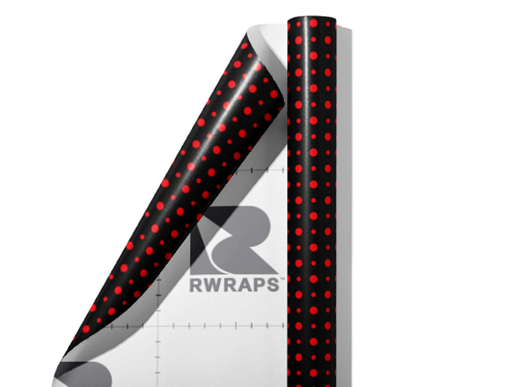 Stoplight Red Polka Dot Wrap Film Sheets
