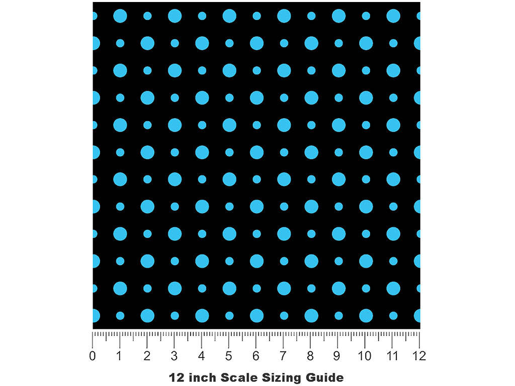 Terrific Teal Polka Dot Vinyl Film Pattern Size 12 inch Scale