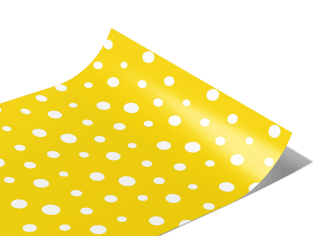 Aureolin Yellow Polka Dot Vinyl Wraps