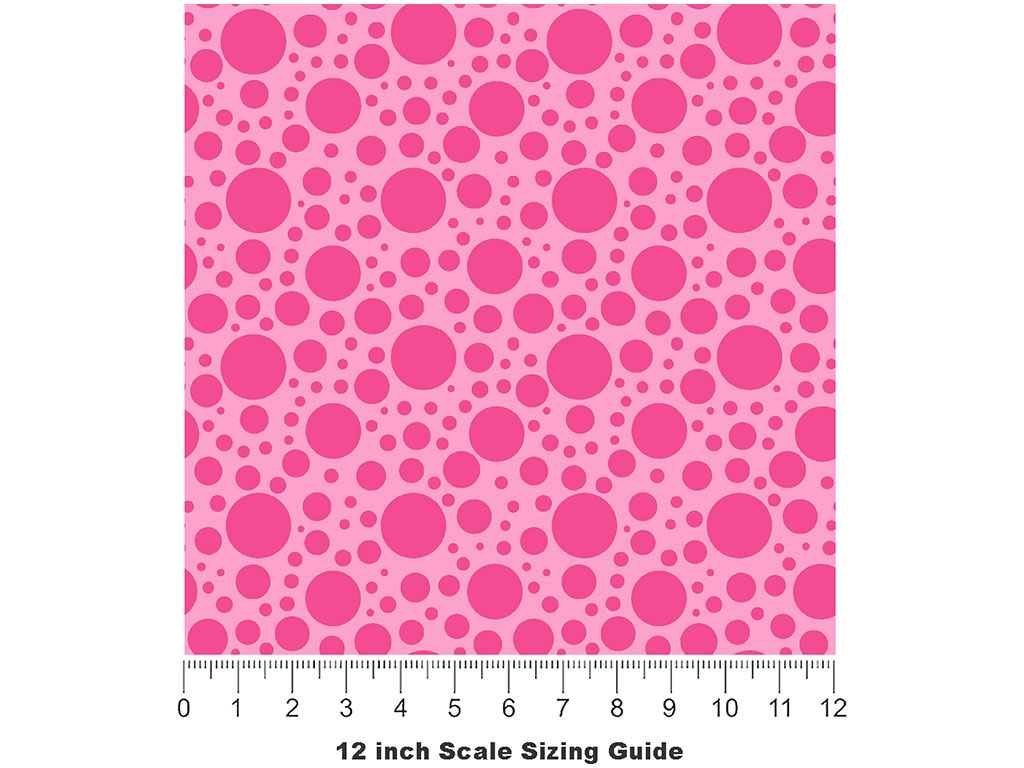 Barbie Pink Polka Dot Vinyl Film Pattern Size 12 inch Scale