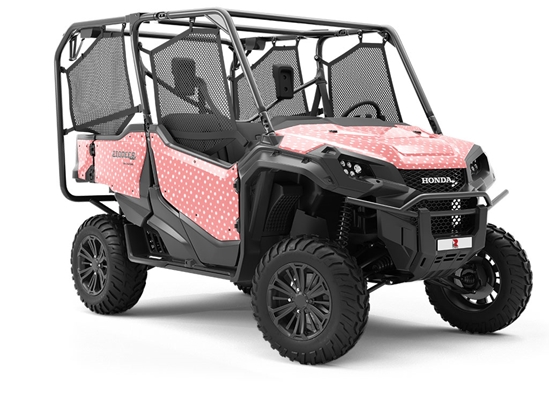 Blush Pink Polka Dot Utility Vehicle Vinyl Wrap