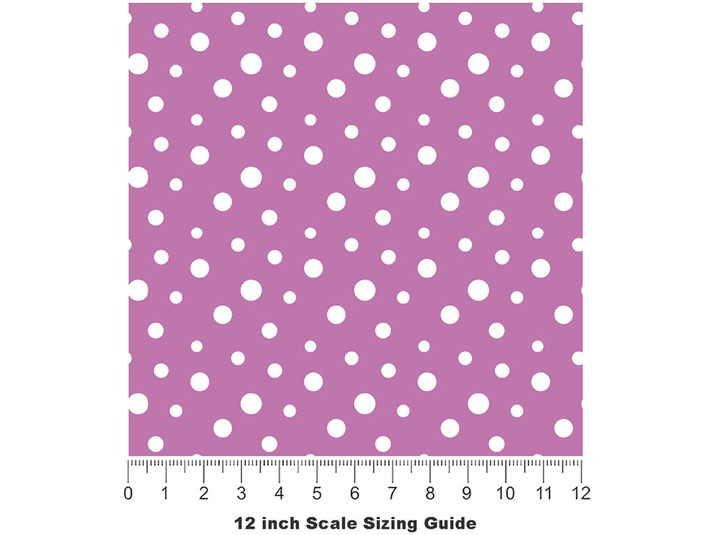 Bright Lilac Polka Dot Vinyl Film Pattern Size 12 inch Scale