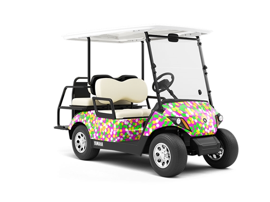 Bubbling Experiment Polka Dot Wrapped Golf Cart
