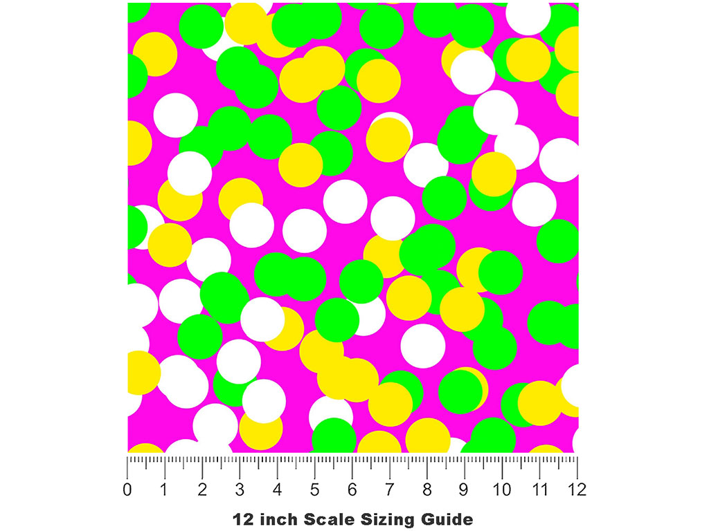 Bubbling Experiment Polka Dot Vinyl Film Pattern Size 12 inch Scale