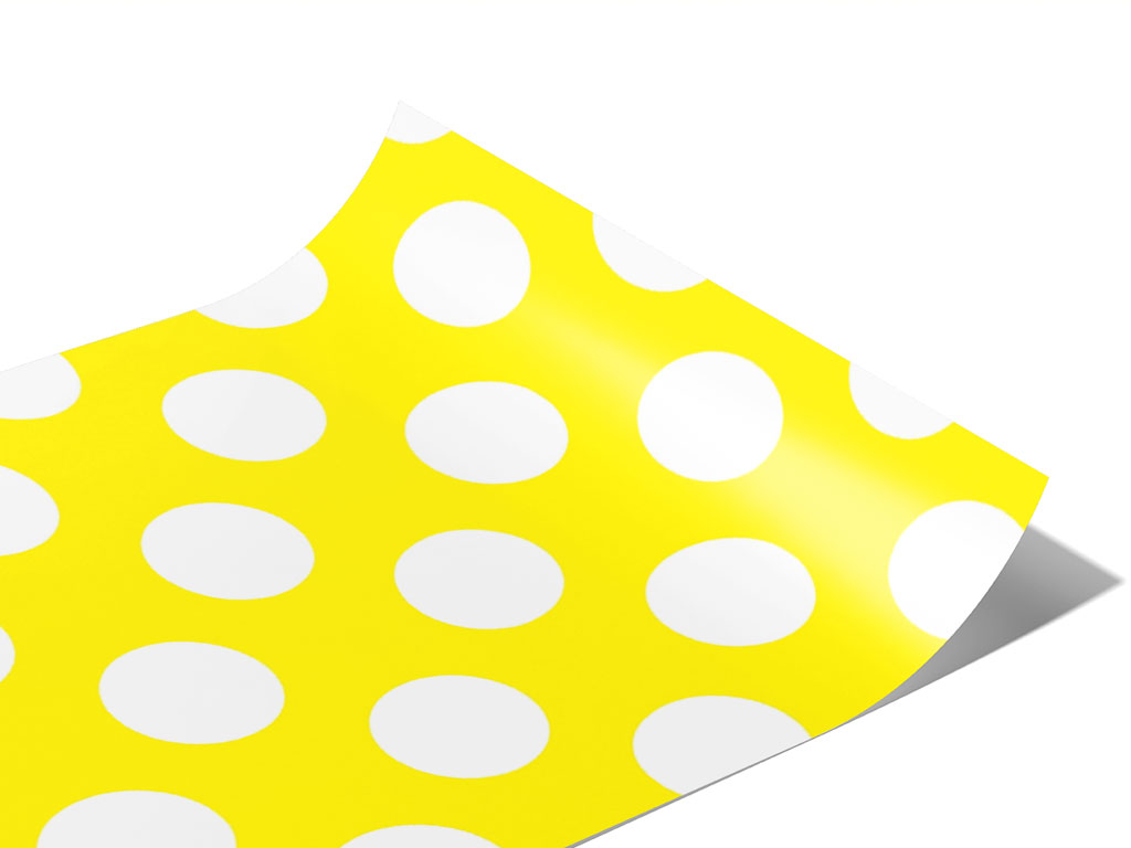 Bumblebee Yellow Polka Dot Vinyl Wraps