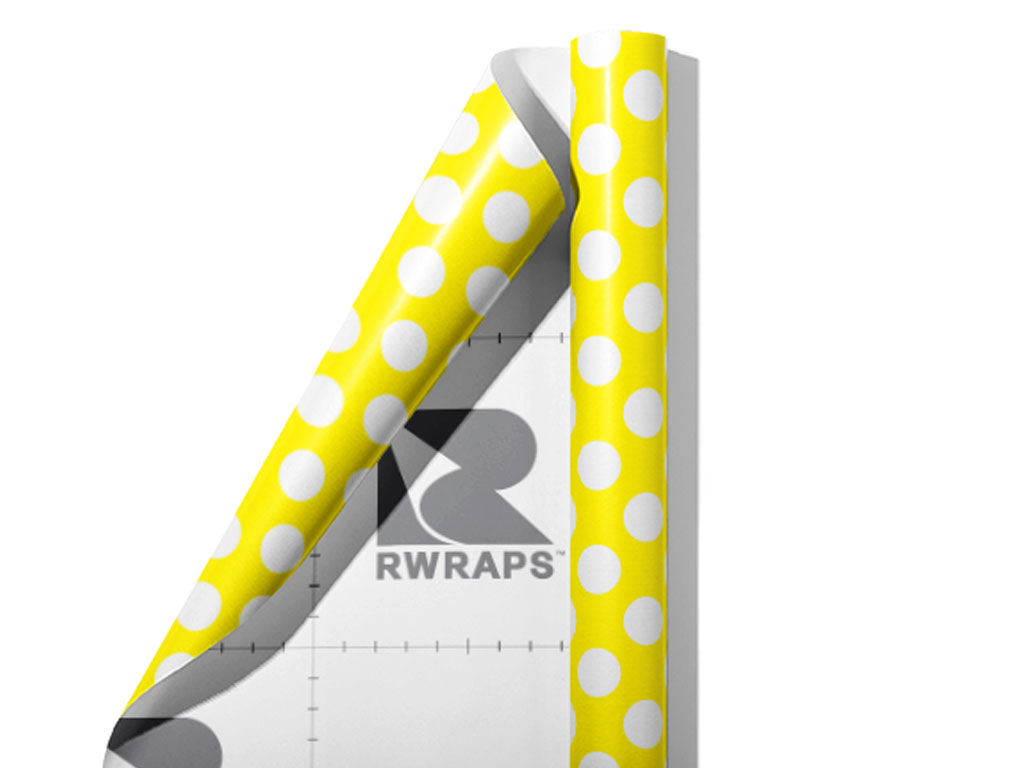 Bumblebee Yellow Polka Dot Wrap Film Sheets