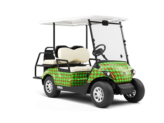 Christmas Tidings Polka Dot Wrapped Golf Cart
