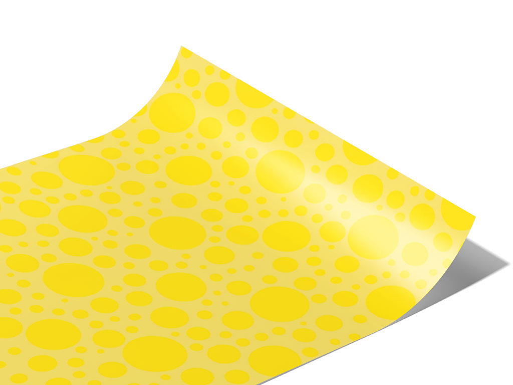 Corn Yellow Polka Dot Vinyl Wraps