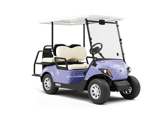 Cyber Grape Polka Dot Wrapped Golf Cart