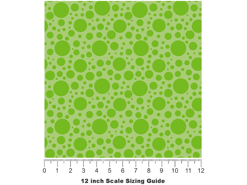 India Green Polka Dot Vinyl Film Pattern Size 12 inch Scale