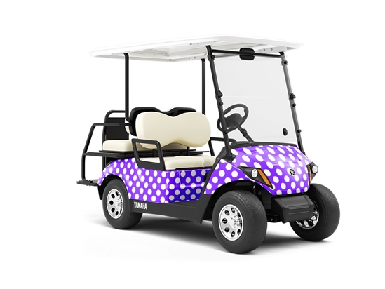 Iris Purple Polka Dot Wrapped Golf Cart