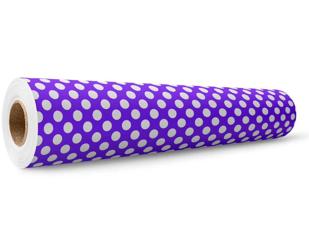 Iris Purple Polka Dot Wrap Film Wholesale Roll