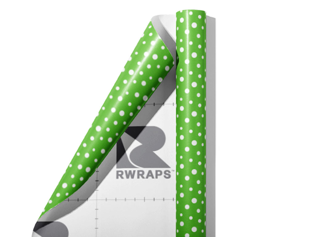 Pear Green Polka Dot Wrap Film Sheets