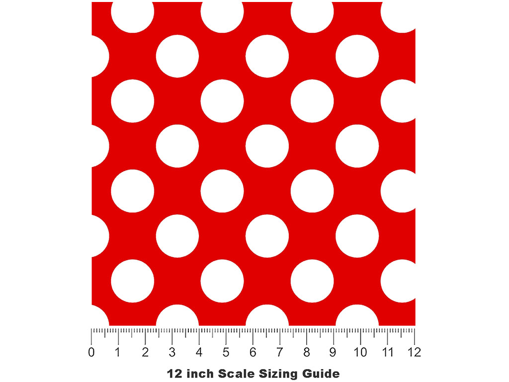 Red Scare Polka Dot Vinyl Film Pattern Size 12 inch Scale