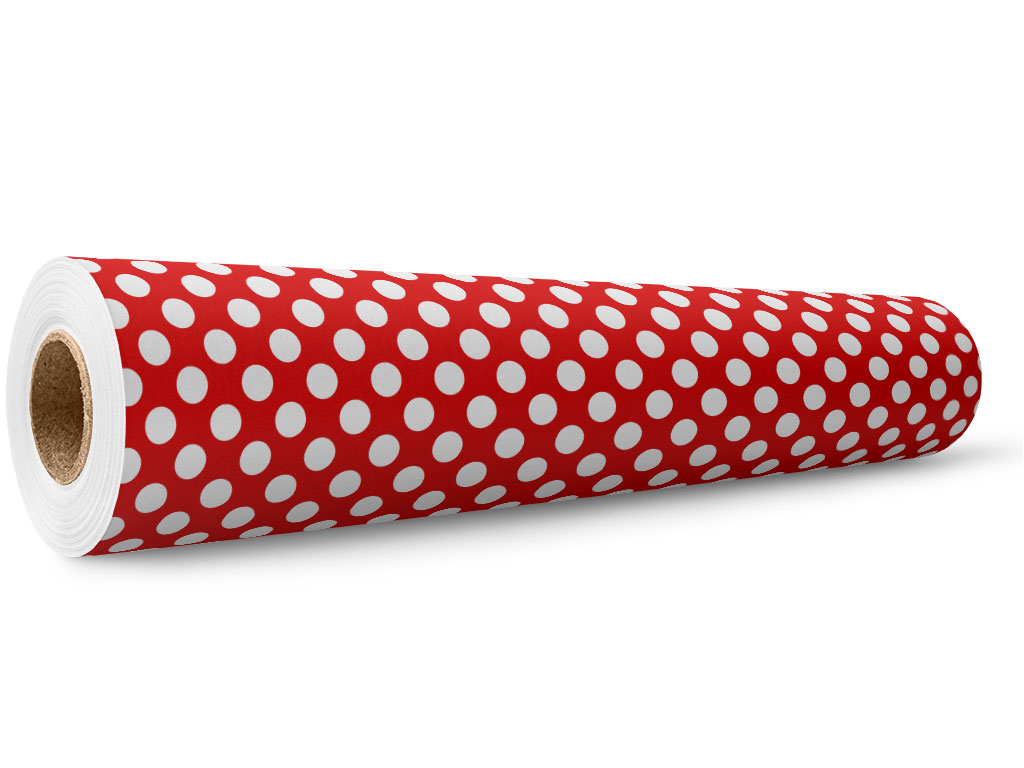 Red Scare Polka Dot Wrap Film Wholesale Roll