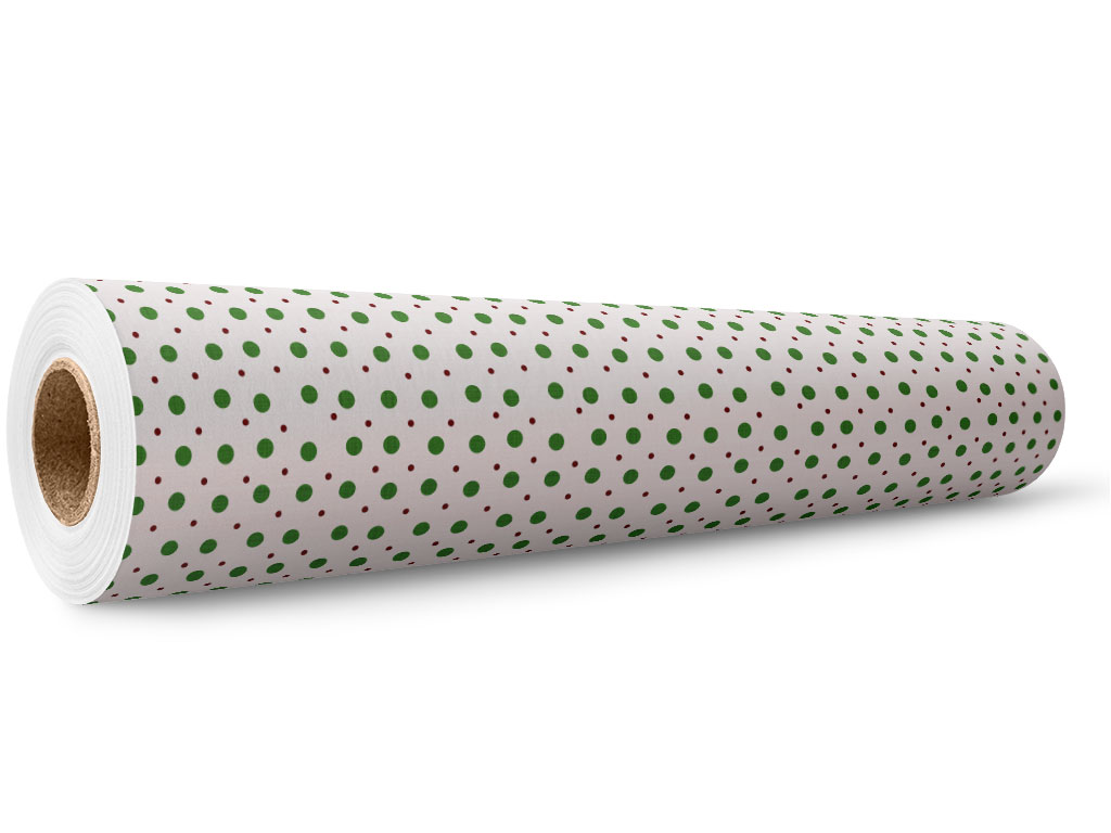 Green Baubles Polka Dot Wrap Film Wholesale Roll