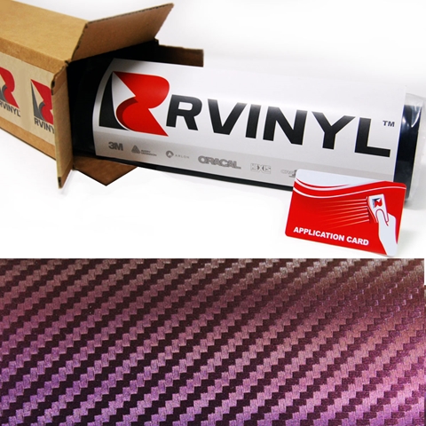 Rwraps™ 3D Carbon Fiber Vinyl Wrap Film - Chameleon Purple