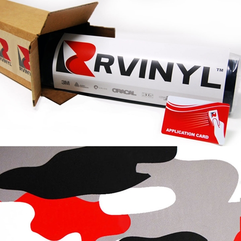 Rwraps™ Camouflage Vinyl Wrap Film - Red (Discontinued)