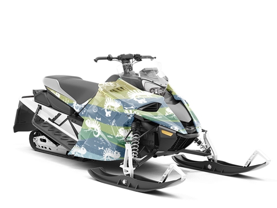 Easygoing Chameleons Reptile Custom Wrapped Snowmobile