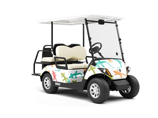 Matte Geckos Reptile Wrapped Golf Cart