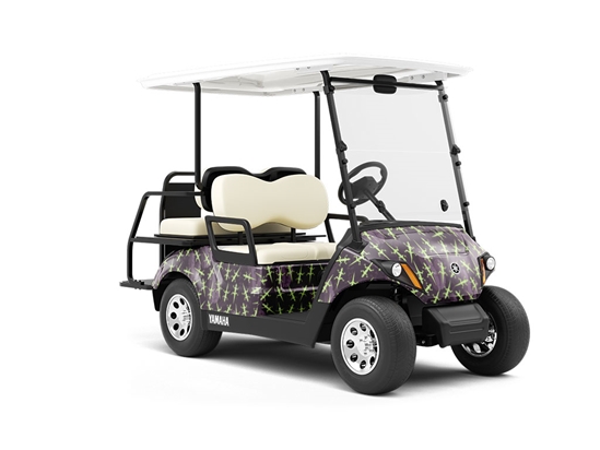 Rainforest Green Reptile Wrapped Golf Cart