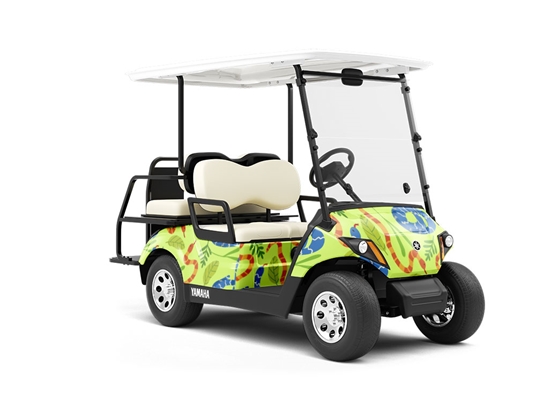 Jungle Journey Reptile Wrapped Golf Cart