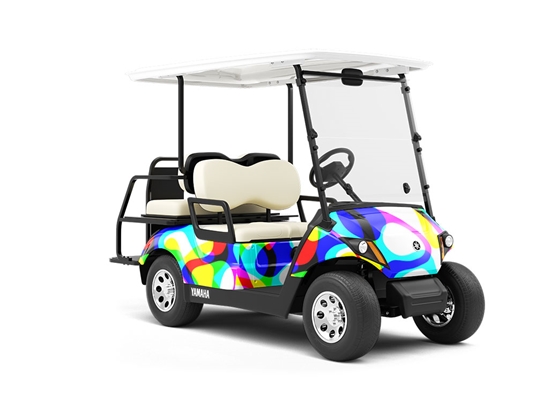Glam Rock Retro Wrapped Golf Cart