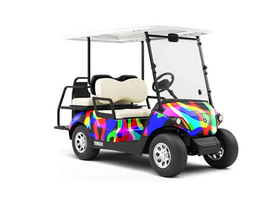 Good Trouble Retro Wrapped Golf Cart
