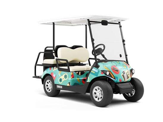 Tamo-Gotcha  Retro Wrapped Golf Cart
