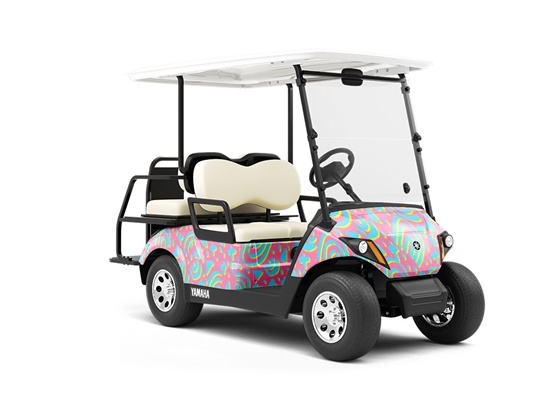 Want To Be Retro Wrapped Golf Cart