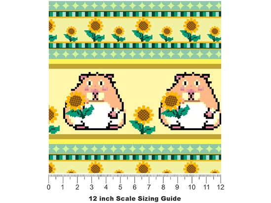 Sunflower Snack Rodent Vinyl Film Pattern Size 12 inch Scale