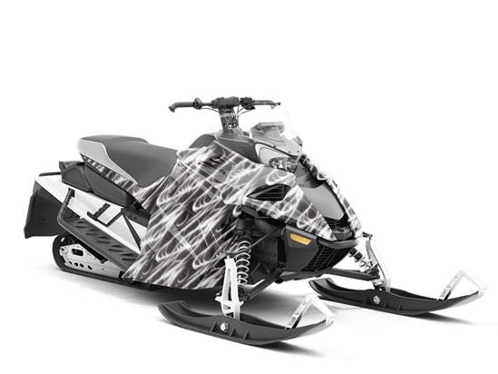 Monochrome Space Science Fiction Custom Wrapped Snowmobile