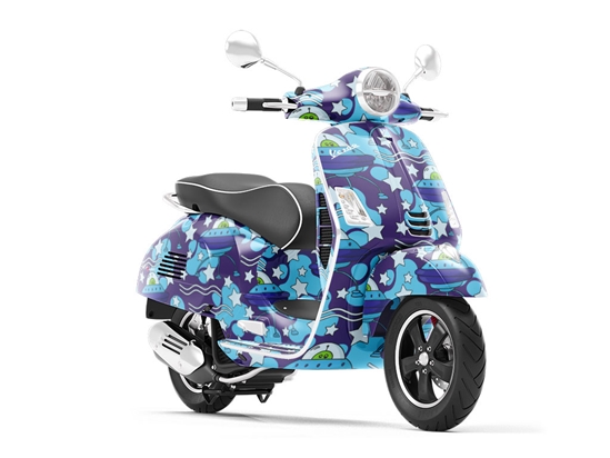 Beamed Up Science Fiction Vespa Scooter Wrap Film