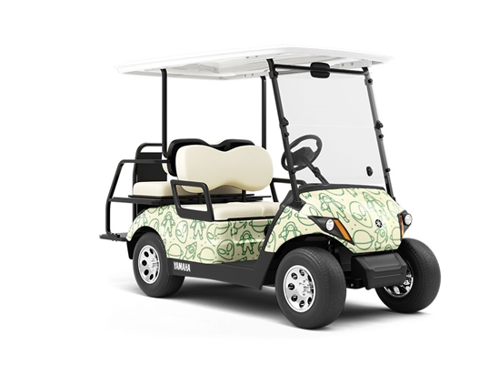 Claiming Worlds Science Fiction Wrapped Golf Cart