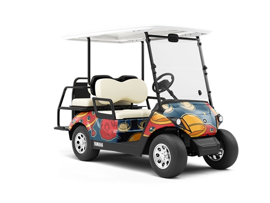 Peaceful Arrival Science Fiction Wrapped Golf Cart