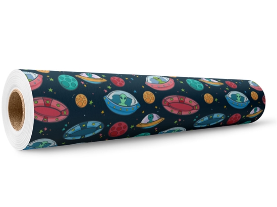 Space Invaders Science Fiction Wrap Film Wholesale Roll