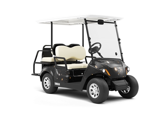 Black Stars Science Fiction Wrapped Golf Cart