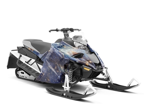 Blue Sky River Science Fiction Custom Wrapped Snowmobile