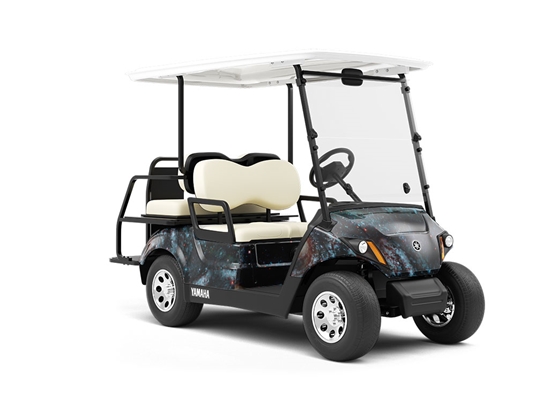 Cosmic Swirly Science Fiction Wrapped Golf Cart