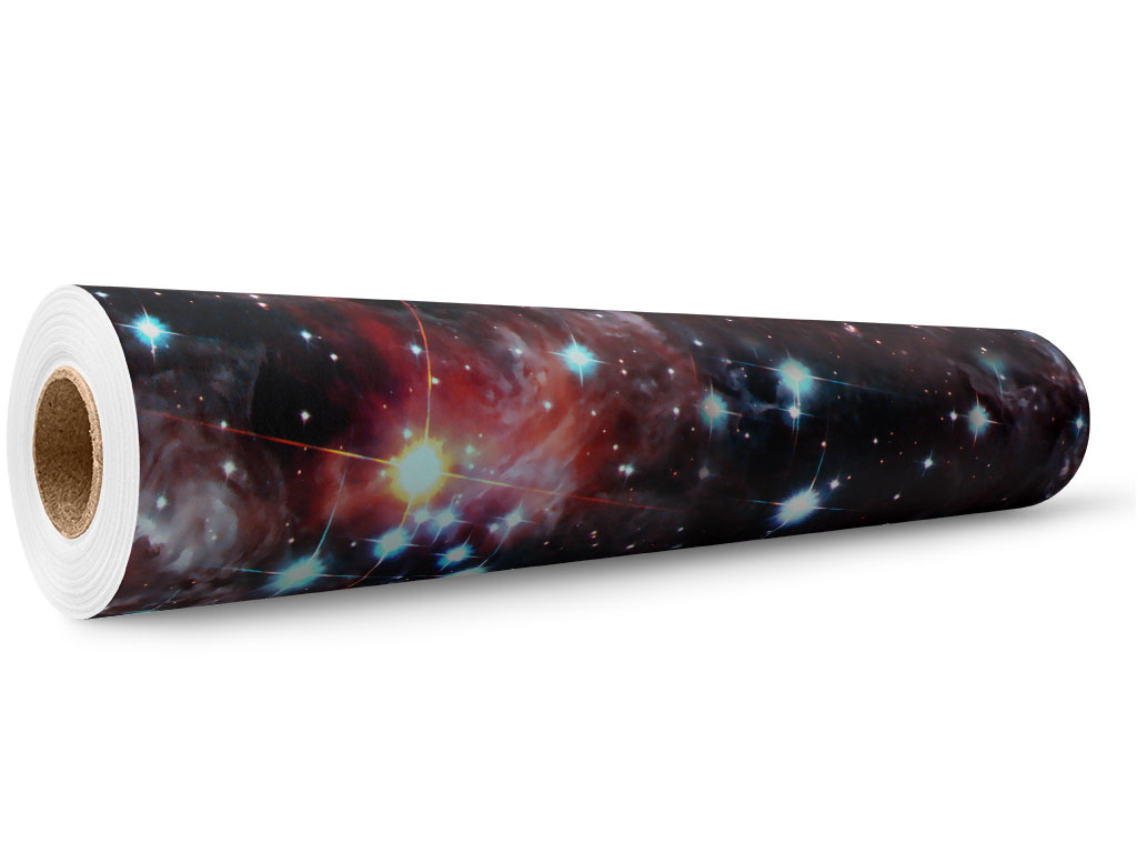 Red Stars Science Fiction Wrap Film Wholesale Roll