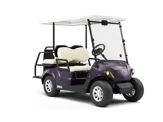 Starfield Purp Science Fiction Wrapped Golf Cart