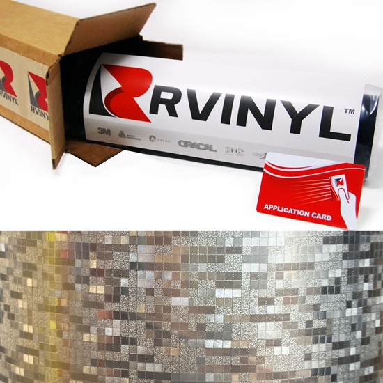 Silver 3D Digital Carbon Fiber Vinyl Film Wrap