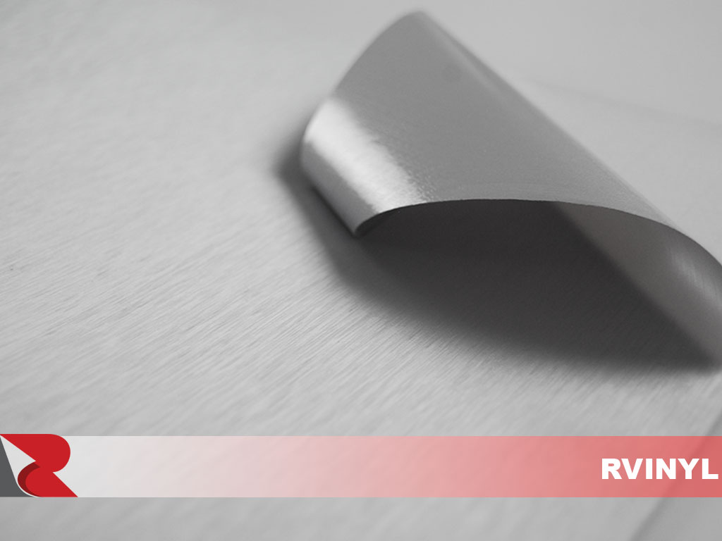 Rwraps™ Silver Brushed Aluminum Vinyl Wrap