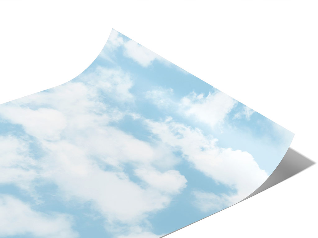 White Horizontal Stripes Over Purple and Blue Clouds - Skin Decal