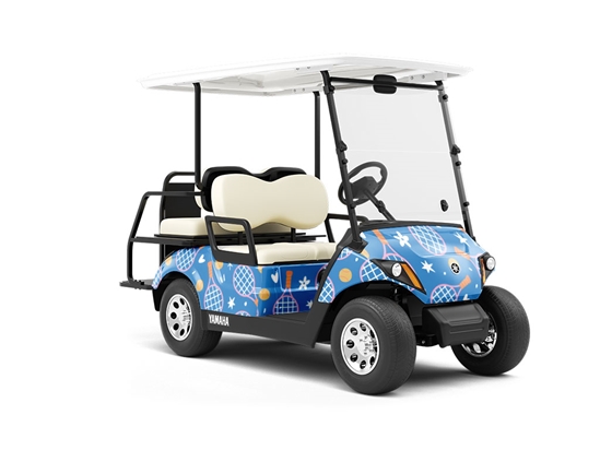 Tennis Fun Sport Wrapped Golf Cart