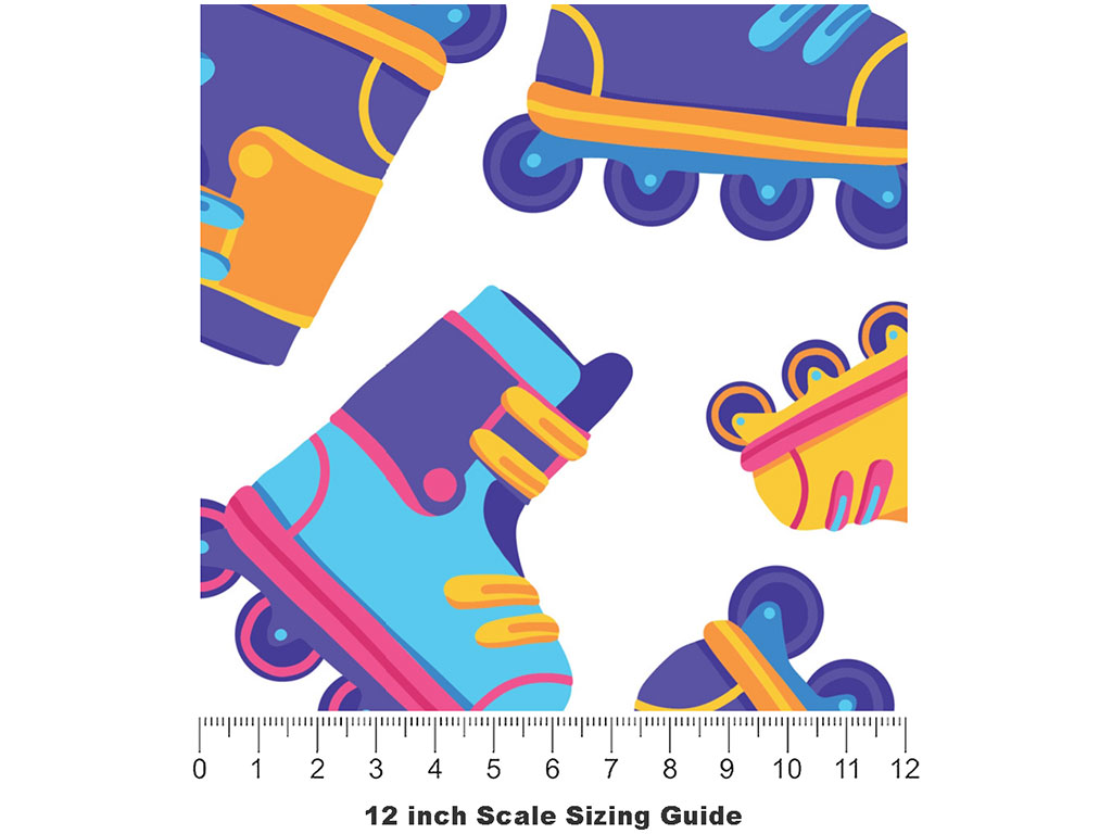 Printed vinyl Inline Roller Skate